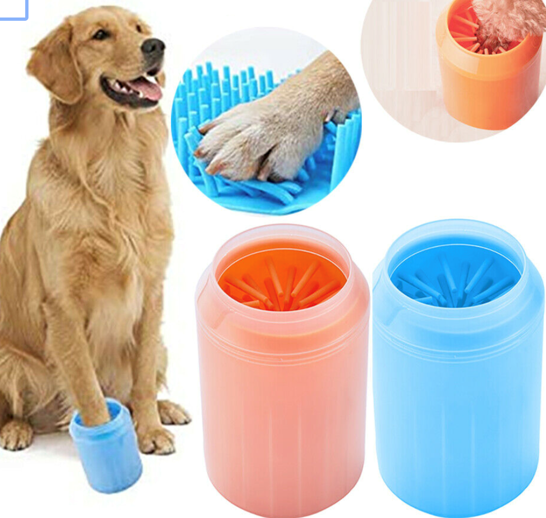 Limpiador de patas para mascotas.